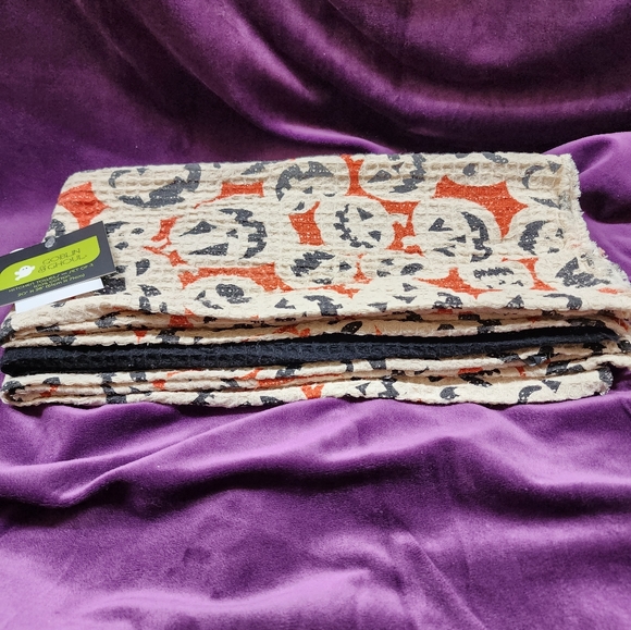 COPY - Set of 3 Goblin & Ghoul Pumpkin Kitchen Towels Halloween towel - Picture 3 of 5